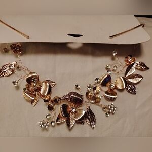 Hair Accessory Embellished Gold Hairclip Dressy Bridal Bridesmaid